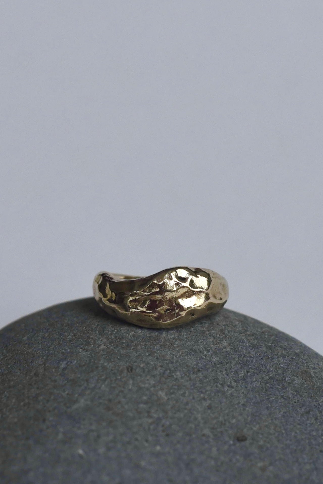 Ebb and Flow ring - brass