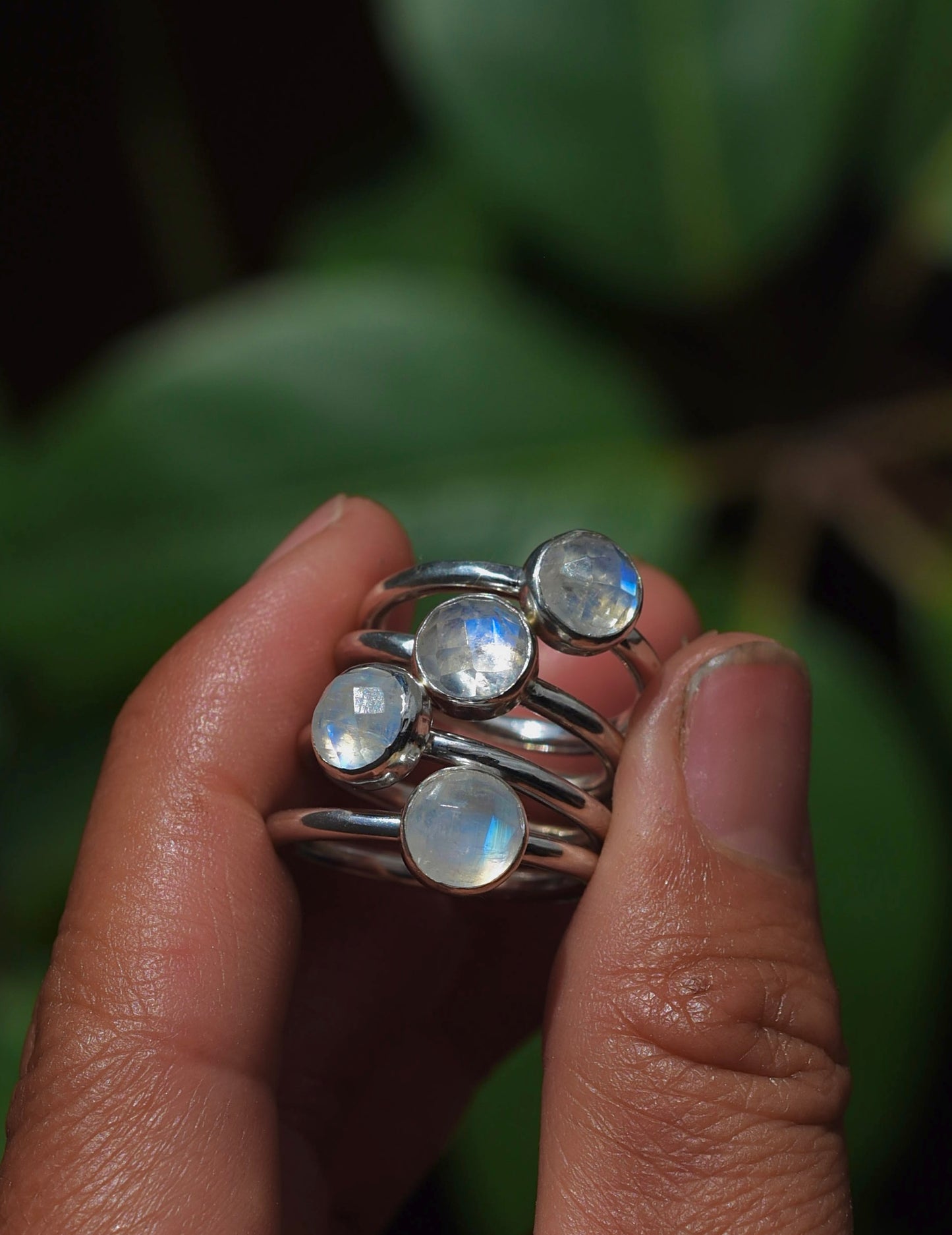 Moonstone glow ring