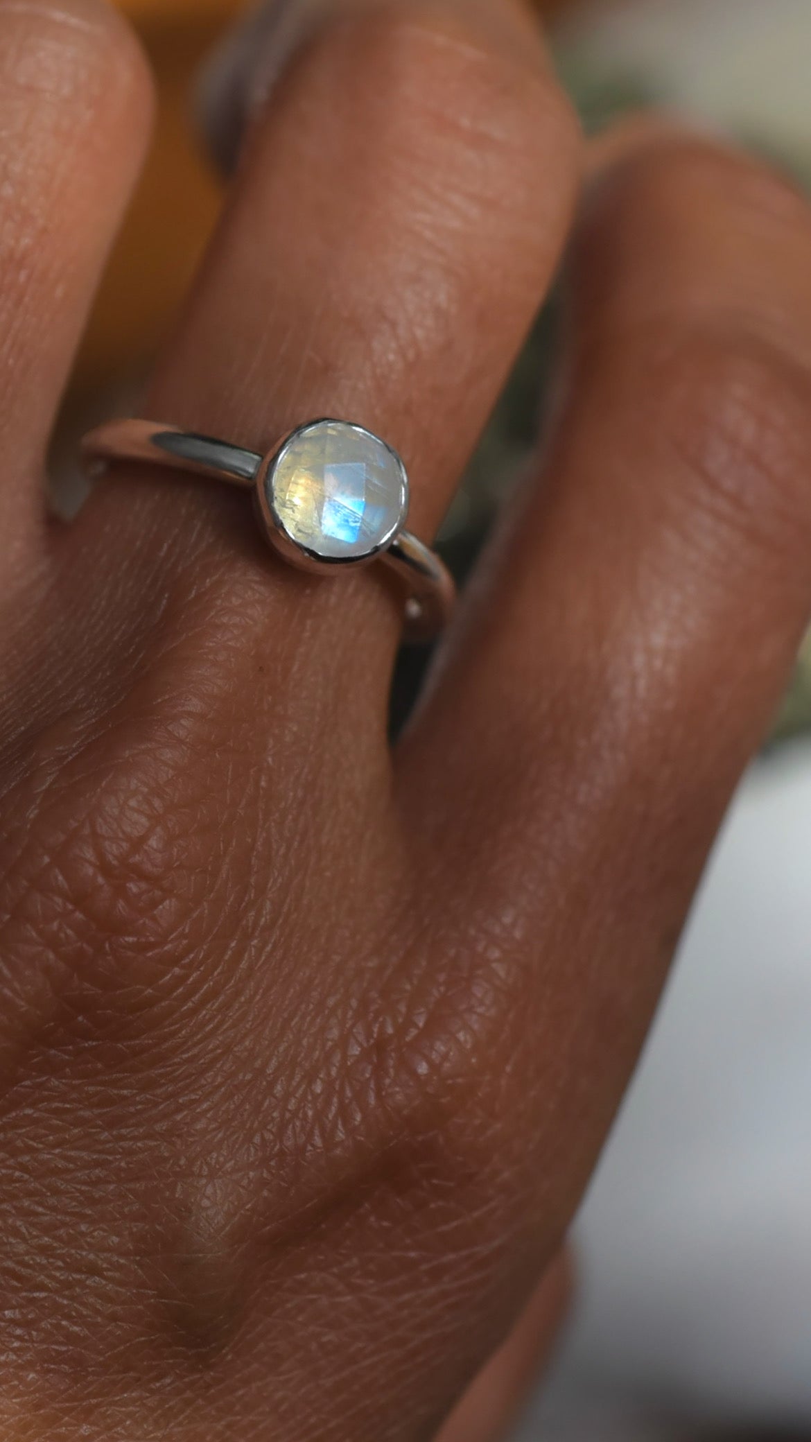 Moonstone glow ring