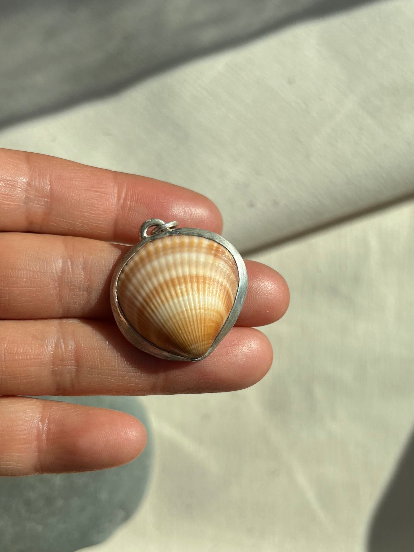 Shades of sand shell pendant