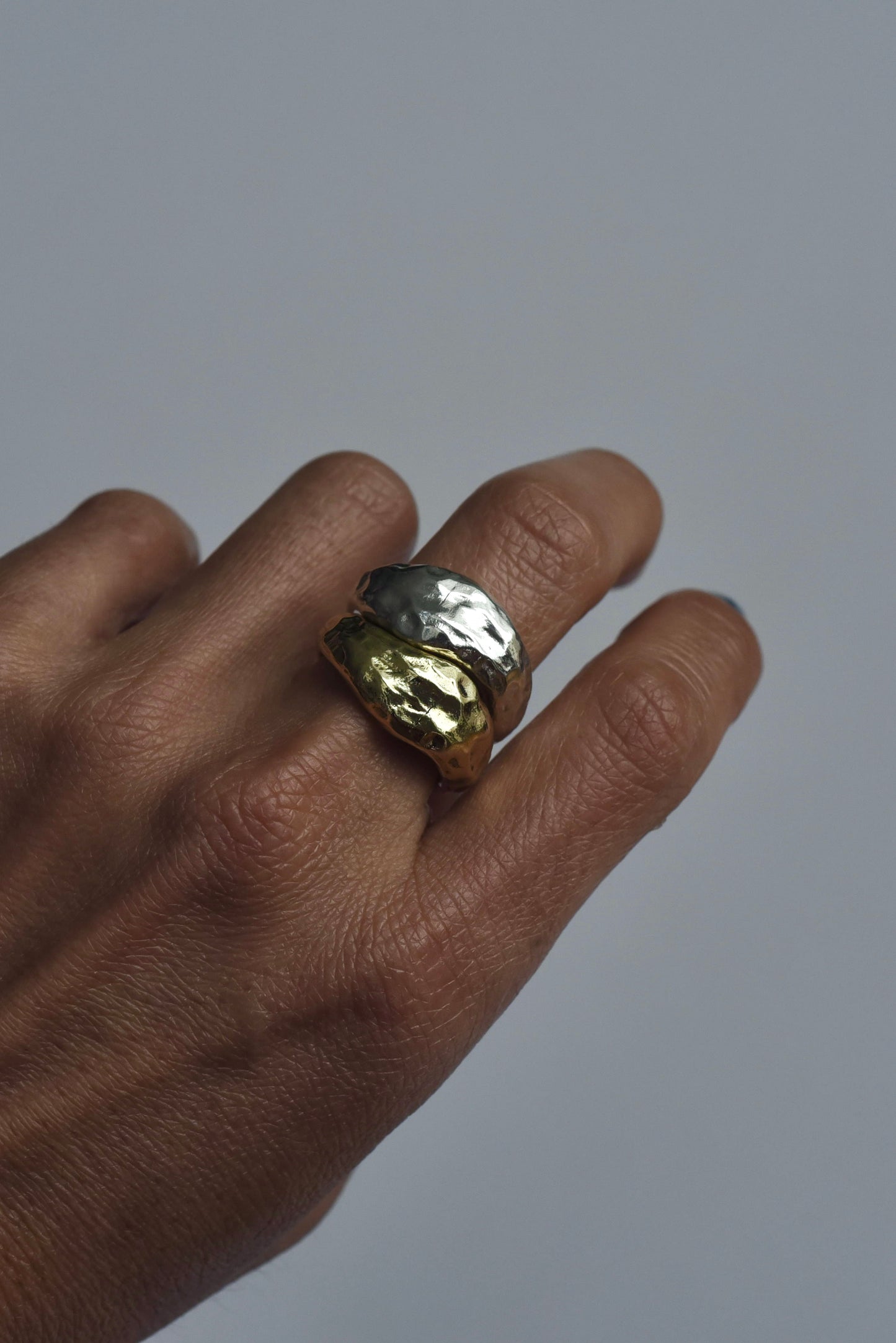 Ebb and Flow ring - brass