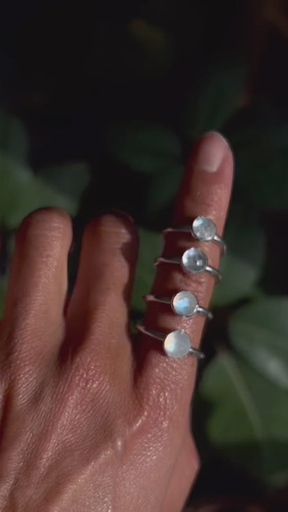 Moonstone glow ring